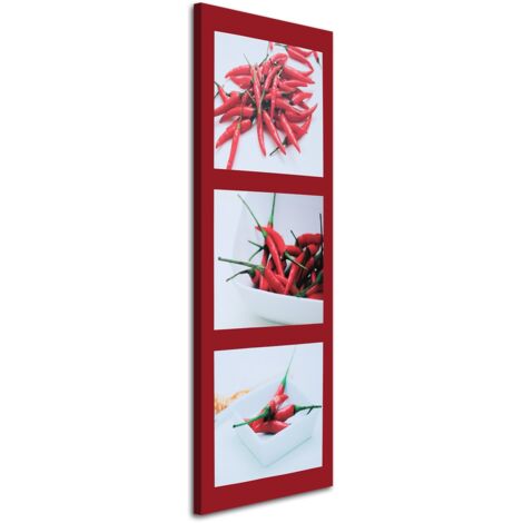 Tableau sur toile Piment rouge Poivron 30x90 (1/5)