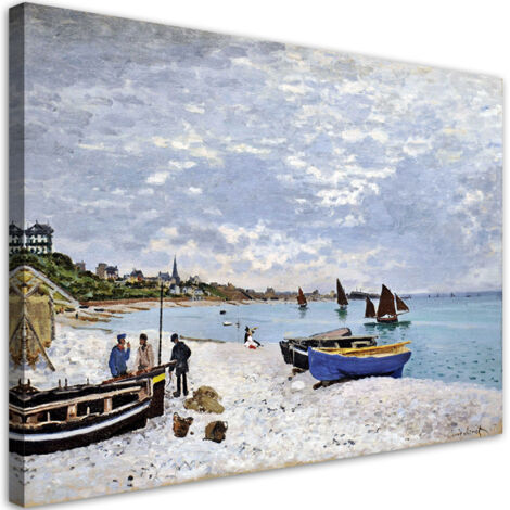 Tableau sur toile Plage à Sainte Adresse - Claude Monet 60x40 (1/5)