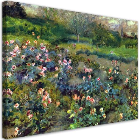 Tableau sur toile Roseraie - Auguste Renoir 100x70 (1/5)