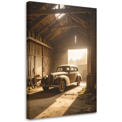 Tableau déco Voiture ancienne style rétro vintage 70x100 (1/4)