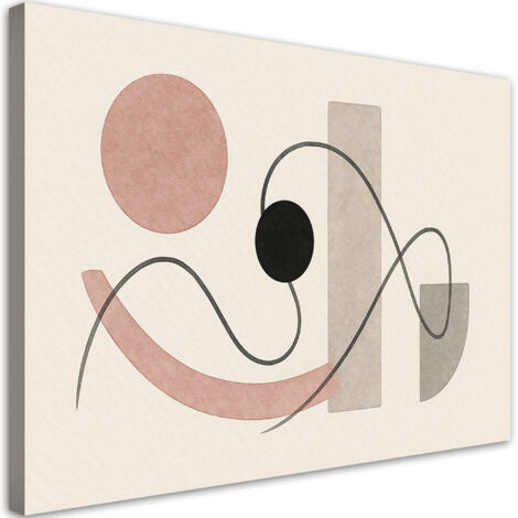 Tableau déco Cercles Lignes Abstraction Minimalisme 60x40 (1/5)