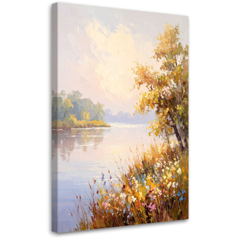 Tableau déco Paysage Rivière Arbres Nature 40x60 (1/4)