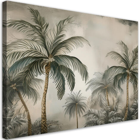 Tableau déco Jungle Palmiers tropicaux 100x70