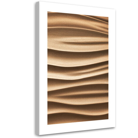 Tableau sur toile Vagues beiges en 3D 60x90 (1/5)