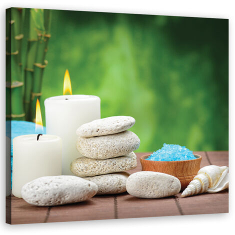 Tableau sur toile Spa Zen Bambou 60x60 (1/5)