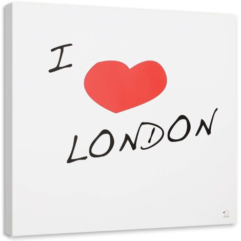 Tableau sur toile I Love London Cœur 30x30 (1/5)