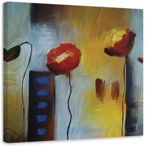 Tableau décoratif Coquelicots Nature 40x40 (1/5)