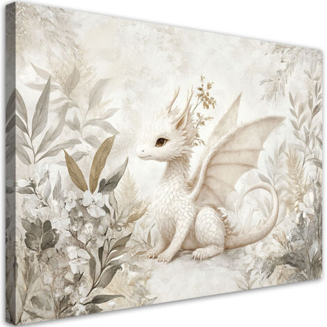 Tableau déco Petits dragons Fleurs Plantes 60x40 (1/5)