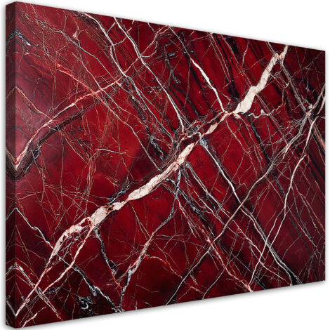 Tableau déco Marbre rouge et or style glamour 90x60 (1/5)