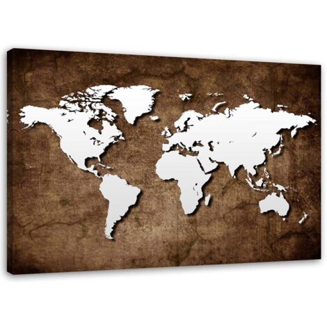 Tableau sur toile Carte du monde ancienne bureau rétro 60x40 (1/5)