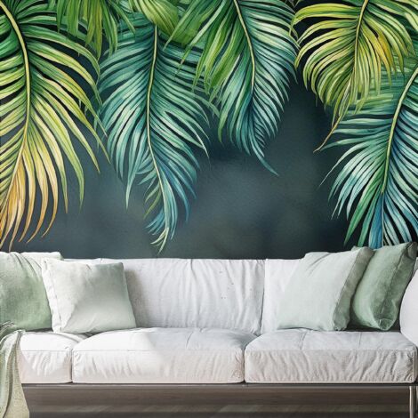 Papier Peint Feuilles Tropicalesnull
