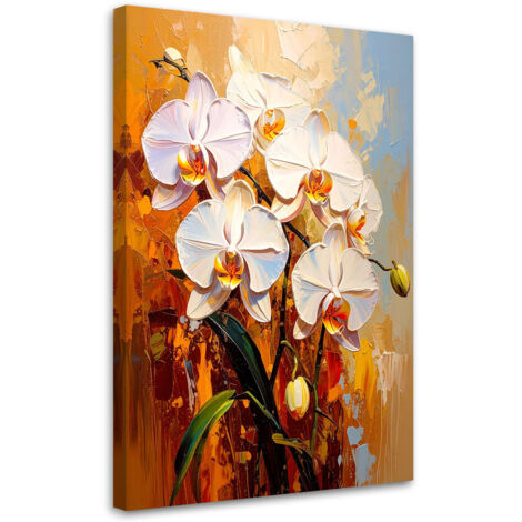 Tableau déco Orchidées blanches Fleurs Nature 40x60 (1/4)