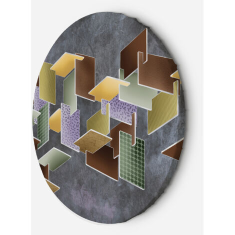Tableau sur toile Image circulaire Puzzle 3D 40x40 (1/5)