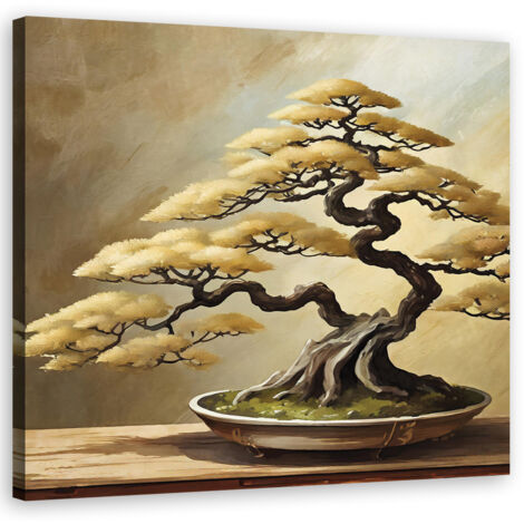 Tableau déco Bonsaï Arbre Japon 50x50 (1/5)