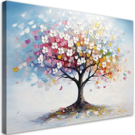 Tableau déco Arbre coloré Abstraction 100x70 (1/5)