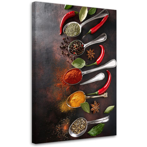 Tableau déco Épices Cuisine Alimentaire 40x60 (1/5)