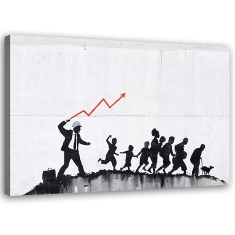 Cadre déco Banksy Graffiti d'art de rue 100x70 (1/5)