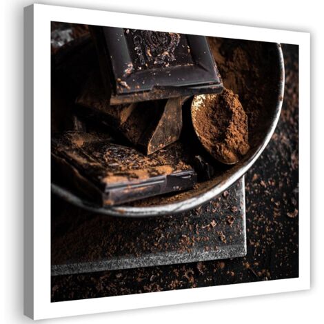 Tableau sur toile Chocolat Cacao 40x40 (1/5)