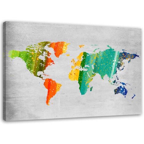 Tableau décoratif Carte de bureau Coloré 90x60 (1/5)