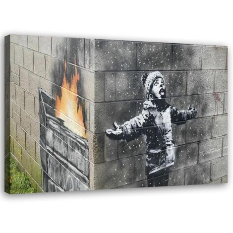 Tableau mural Port Talbot Boy Banksy - 100x70 (1/5)