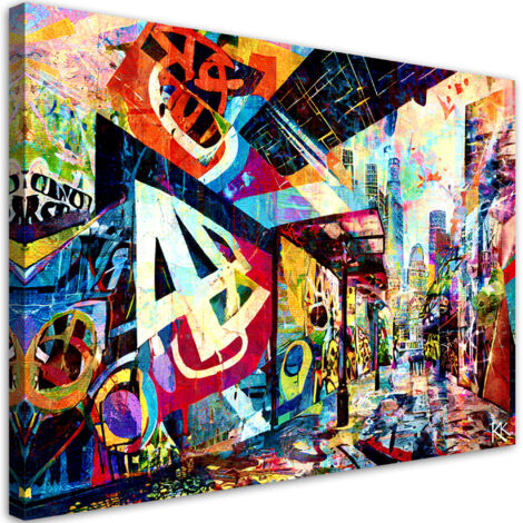 Tableau sur toile Tableau sur toile Ville colorée 100x70 (1/5)