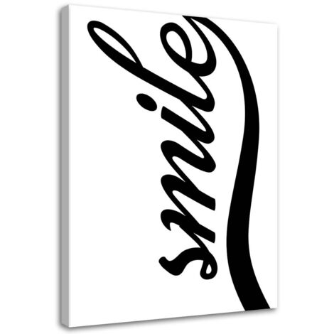 Tableau sur toile Écriture Smile Typographie 40x60 (1/5)