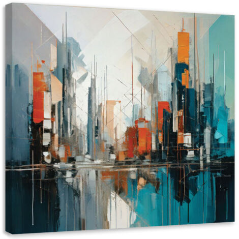 Tableau déco Ville abstraite Architecture 40x40 (1/5)