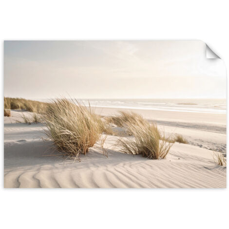 Poster autocollant Plage mer dunes nature plantes 130x90 (1/3)