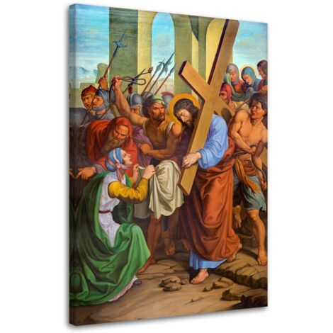 Cadre déco REPRODUCTION Jésus le chemin de croix 40x60 (1/5)