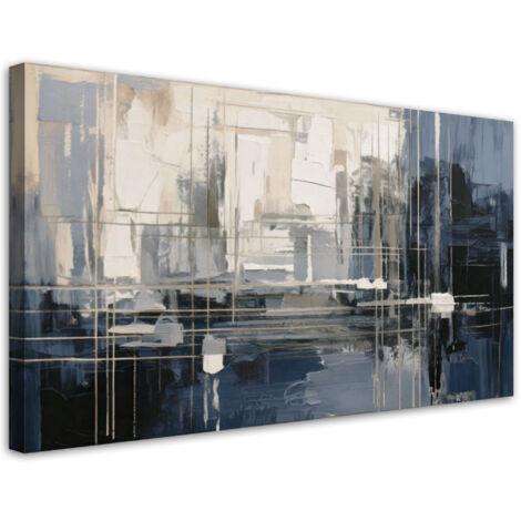 Tableau déco Abstraction Géométrique Lignes 100x50 (1/5)
