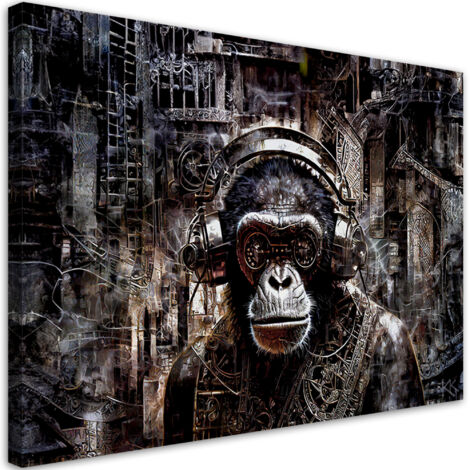 Tableau sur toile Tableau sur toile Singe moderne Abstraction 90x60 (1/5)