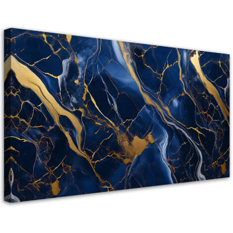 Tableau déco Marbre bleu et or Lofty 100x50 (1/5)