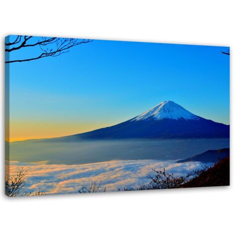Tableau sur toile PAYSAGE MONTAGNEUX JAPONAIS DU FUJI 60x40 (1/5)