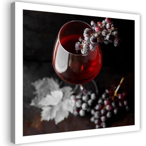 Tableau sur toile Raisin Rouge Vin 60x60 (1/5)