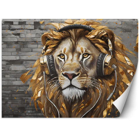 Papier peint Lion Pop Art Musique 200x140 (1/5)