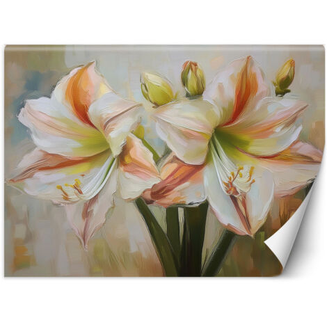 Papier peint Fleur peinte en blanc 300x210 (1/5)