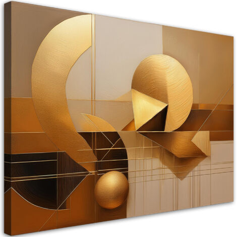 Tableau déco Abstraction géométrique 3D 60x40 (1/5)