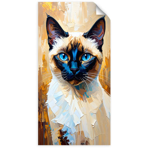 Autocollant mural Sphinx chat coloré 40x80 (1/3)