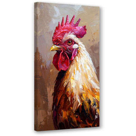 Tableau déco Coq oiseau animal 40x80 (1/4)