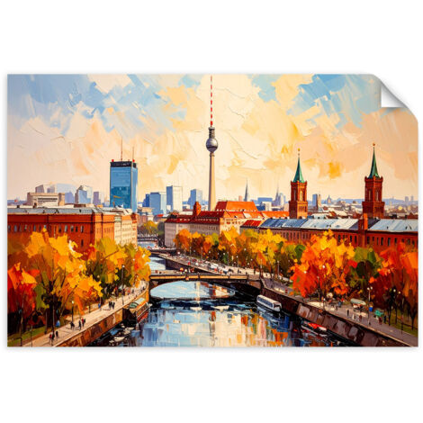 Autocollant mural Panorama de Berlin 45x30 (1/3)