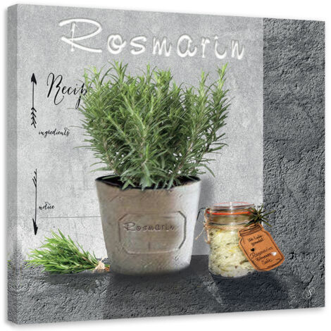 Cadre déco Spices de romarin pour la cuisine 30x30 (1/5)