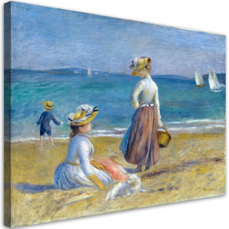 Tableau sur toile Auguste Renoir Sur la plage 90x60 (1/5)