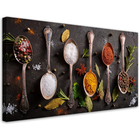 Tableau déco Épices Herbes Couverts 100x50 (1/5)