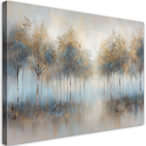 Tableau déco Arbres Forêt dans un paysage de brouillard 60x40 (1/5)