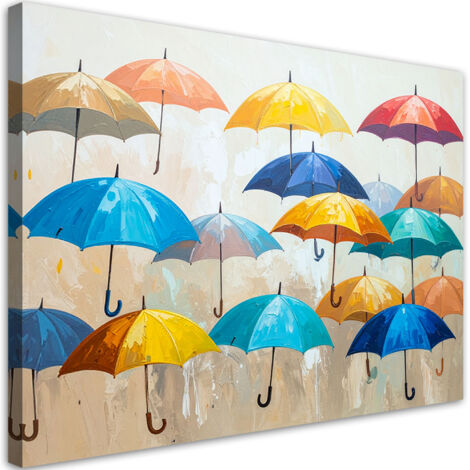 Tableau déco Parapluies colorés 60x40 (1/4)