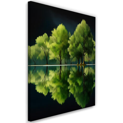 Tableau déco Forêt verte paysage lacustre 70x100 (1/5)