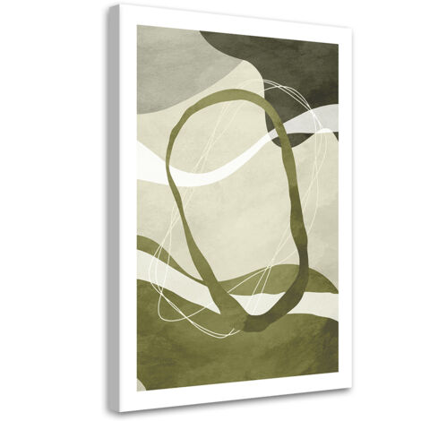 Tableau sur toile Abstraction boho verte 70x100 (1/5)