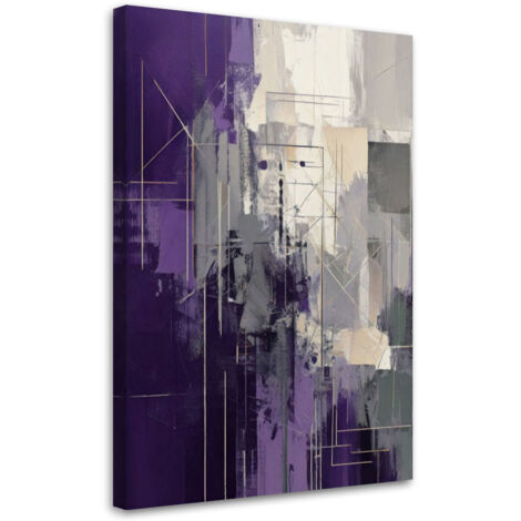 Tableau déco Abstraction moderne violet 40x60 (1/5)