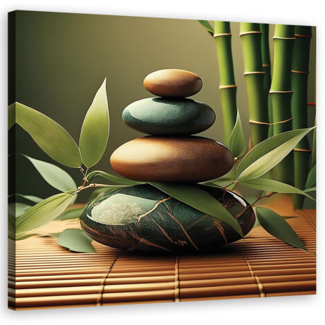 Tableau déco Pierres de spa zen 30x30 (1/5)