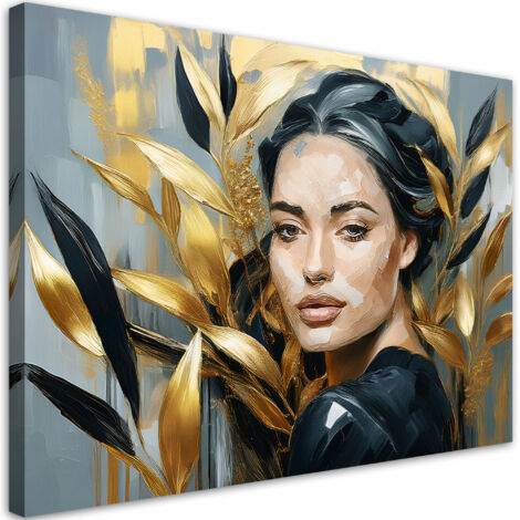 Tableau déco Femme dorée glamour 100x70 (1/5)